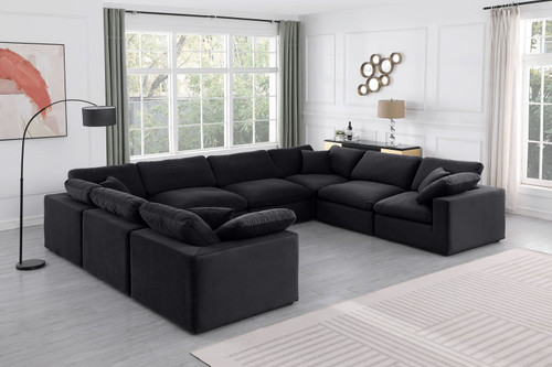 Comfy - 8 Piece Velvet Modular Sectional