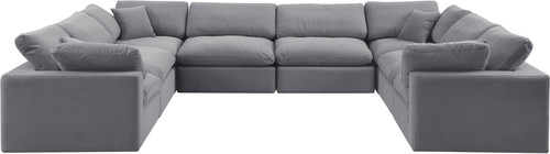 Comfy - 8 Piece Velvet Modular Sectional