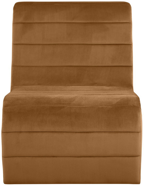 Ivy - Velvet Accent Chair - Saddle