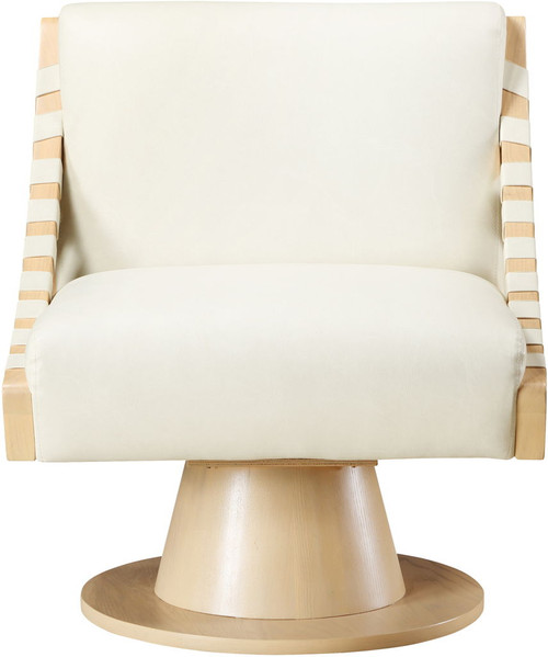 Millwin - Swivel Accent Chair With Natural Base