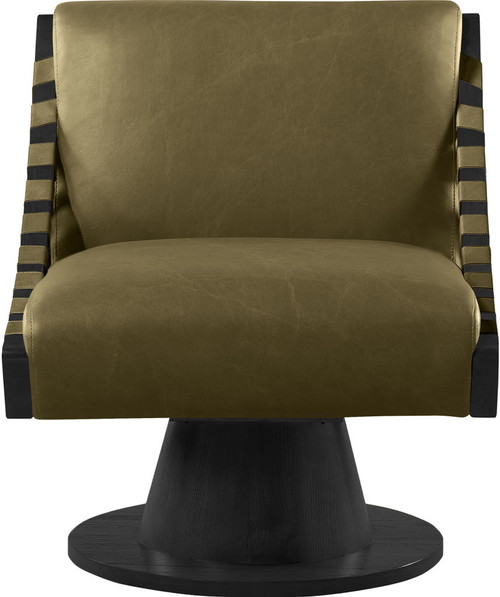 Millwin - Swivel Accent Chair With Black Base