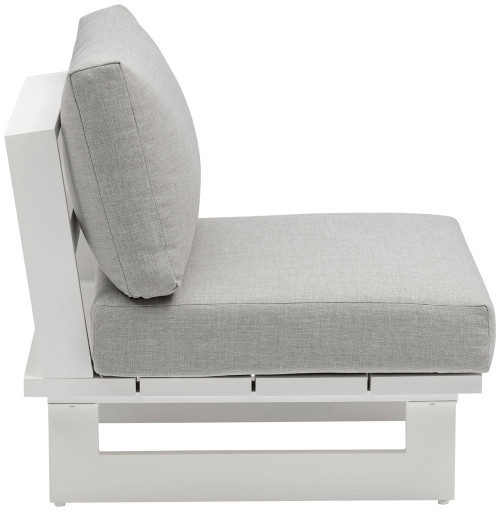 Maldives - Water Resistant Outdoor Patio Armless Chair With White Frame