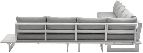 Maldives - 6 Piece Water Resistant Outdoor Patio Modular Sectional With White Base