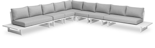 Maldives - 7 Piece Water Resistant Outdoor Patio Modular Sectional With White Base