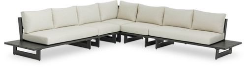 Maldives - 5 Piece Water Resistant Outdoor Patio Modular Sectional With Gray Base Maldives - 5 Piece Water Resistant Outdoor Patio Modular Sectional With Gray Base