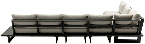 Maldives - 5 Piece Water Resistant Outdoor Patio Modular Sectional With Gray Base