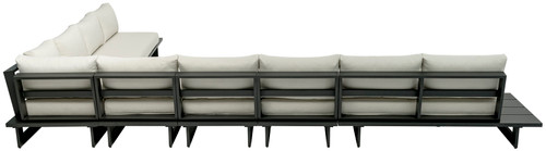 Maldives - 7 Piece Water Resistant Outdoor Patio Modular Sectional With Gray Base