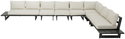 Maldives - 7 Piece Water Resistant Outdoor Patio Modular Sectional With Gray Base