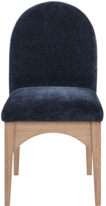 Waldorf - Chenille Dining Side Chair With Natural Legs