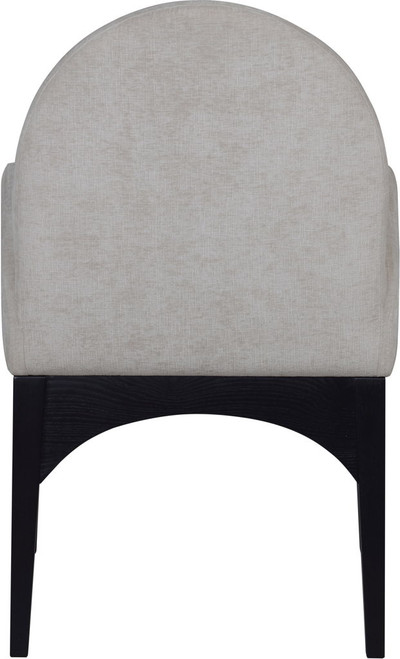 Waldorf - Chenille Dining Arm Chair With Black Legs