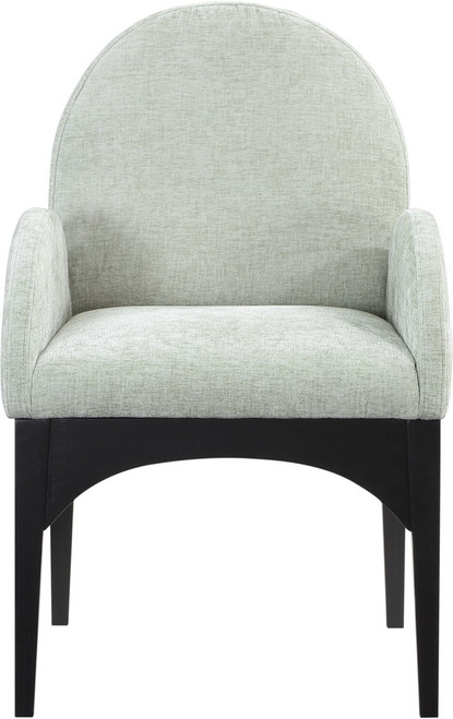 Waldorf - Chenille Dining Arm Chair With Black Legs
