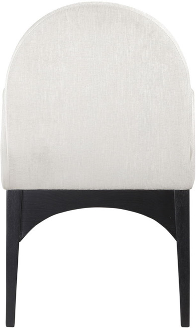 Waldorf - Chenille Dining Arm Chair With Black Legs