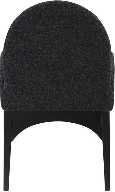Waldorf - Boucle Dining Arm Chair With Black Legs