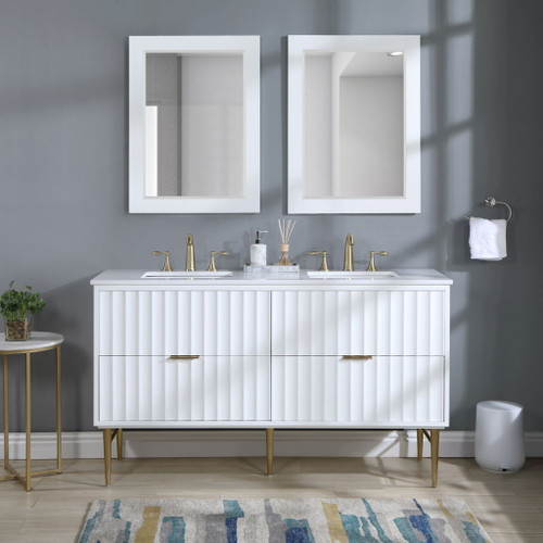 Modernist - Bathroom Vanity With Gold Legs
