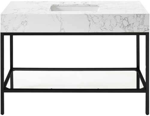 Marmo - Engineered Marble Bathroom Vanity With Black Base