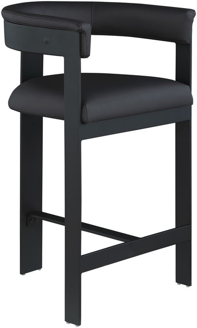 Romeo - Faux Leather Counter Stool With Black Base (Set of 2)