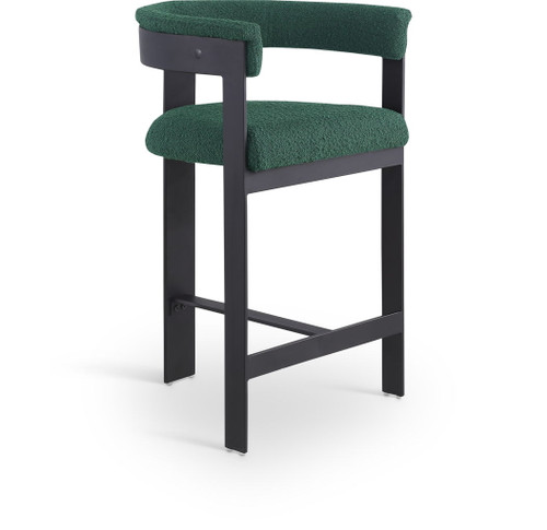 Romeo - Boucle Counter Stool With Black Base (Set of 2)