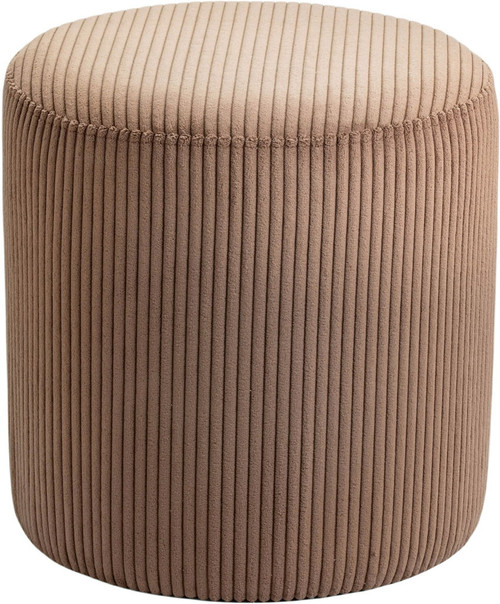 Roy - Round Microsuede Ottoman / Stool