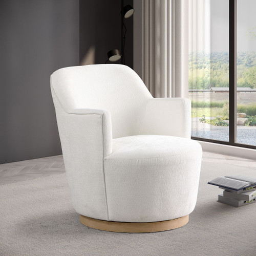 Clarita - Chenille Swivel Accent Chair