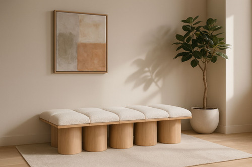 Pavilion - 10 Piece Modular Bench With Natural Base