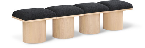 Pavilion - 4 Piece Modular Bench With Natural Base