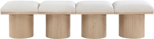 Pavilion - 4 Piece Modular Bench With Natural Base