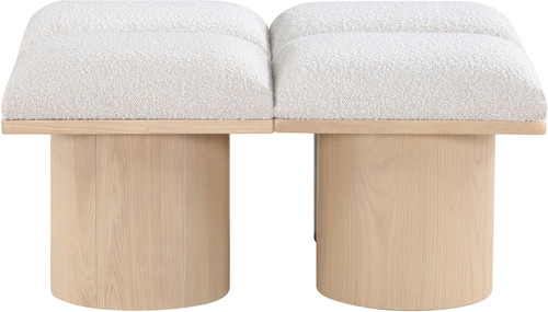 Pavilion - 4 Piece Modular Bench With Natural Base