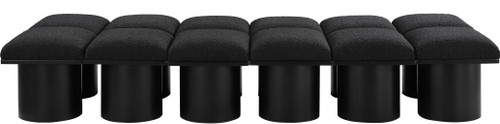 Pavilion - 12 Piece Modular Bench With Black Base