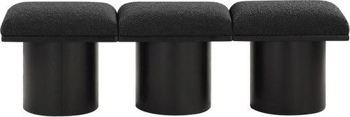 Pavilion - 3 Piece Modular Bench With Black Base