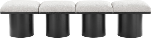 Pavilion - 4 Piece Modular Bench With Black Base