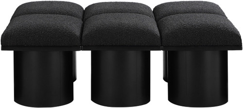 Pavilion - 6 Piece Modular Bench With Black Base