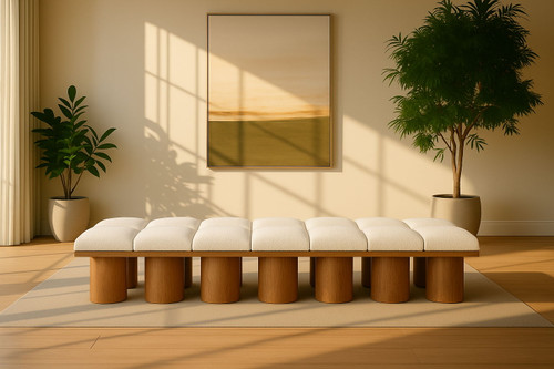 Pavilion - 14 Piece Modular Bench With Brown Base