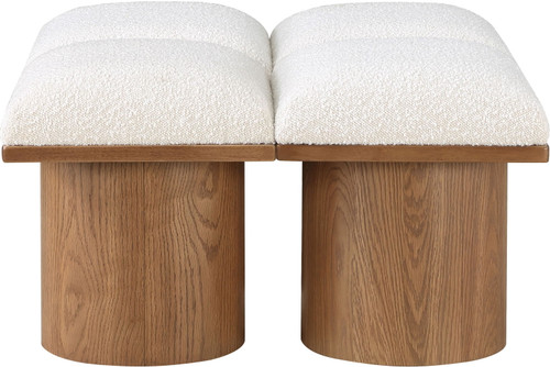 Pavilion - 4 Piece Modular Bench With Brown Base