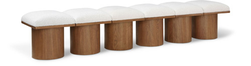 Pavilion - 6 Piece Modular Bench With Brown Base