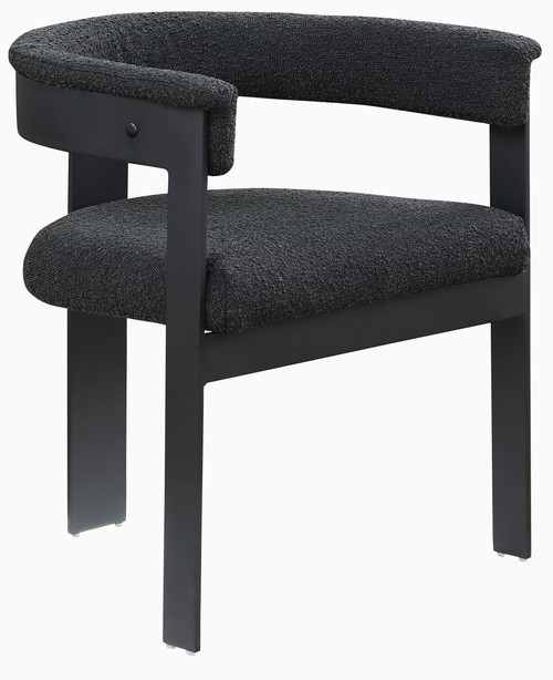 Romeo - Boucle Dining Chair With Black Base (Set of 2)