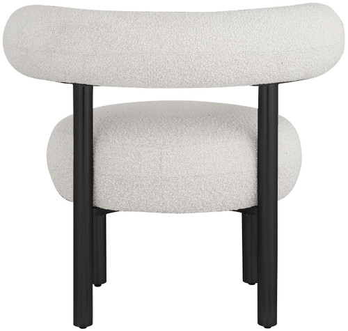 Bordeaux - Boucle Fabric Accent Chair With Black Legs