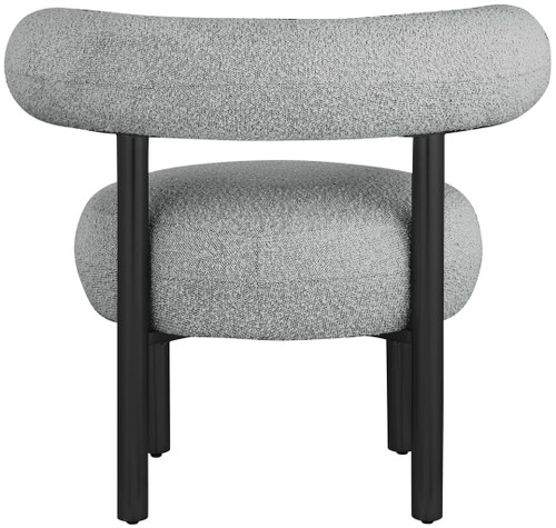 Bordeaux - Boucle Fabric Accent Chair With Black Legs