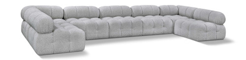 Ames - 7 Piece Boucle Fabric Modular Sectional