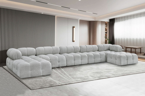 Ames - 7 Piece Fabric Modular U-Shaped Sectional