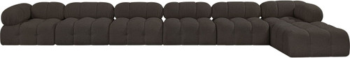 Ames - 7 Piece Boucle Fabric Modular L-Shaped Sectional