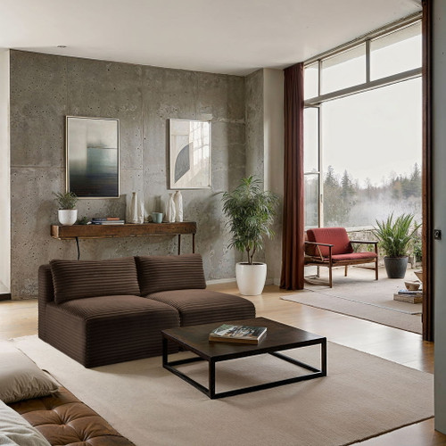 Shaggy - 2 Seat Modular Armless Sofa