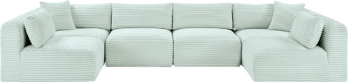 Shaggy - 6 Piece Modular U-Shaped Armless Sectional