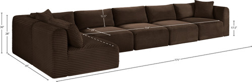 Shaggy - 6 Piece Modular Sectional