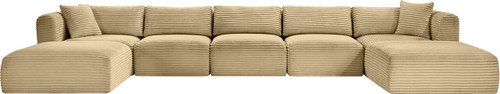 Shaggy - 7 Piece Modular Sectional With 2 Ottomans