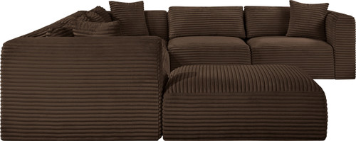 Shaggy - 7 Piece Modular U-Shaped Sectional With Ottoman