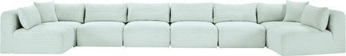 Shaggy - 8 Piece Modular U-Shaped Armless Sectional