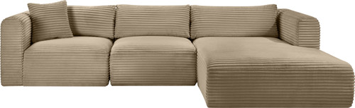 Shaggy - Fabric 3 Piece Modular Sectional
