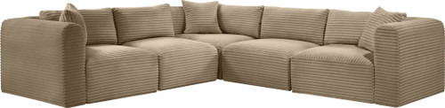 Shaggy - Fabric 5 Piece Modular Corner Sectional
