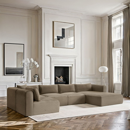 Shaggy - Fabric 5 Piece Modular U-Shaped Sectional