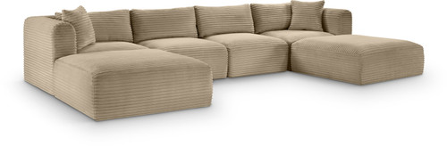 Shaggy - Fabric 6 Piece Modular Sectional With 2 Ottomans